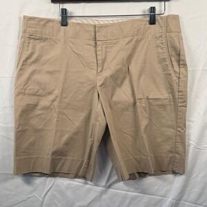 Y2K Gap 12 Chino Academy Shorts Khaki Stretch Mid Rise Retro Classic Preppy Twee